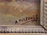 an image of a close up of a painting of a person on a horse