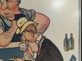a poster of a man playing cards with a child
