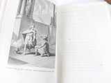 an open book with a picture of a man and a dog