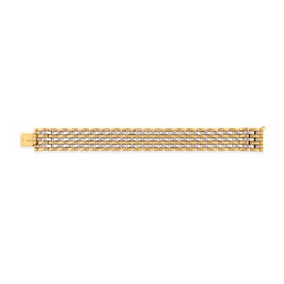 an 18k yellow gold bracelet with diamonds