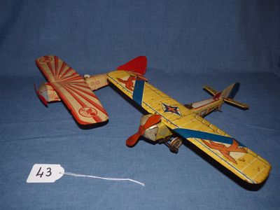 Jouet Ancien Avion En Tôle ML 03 Martinan Larnaude
