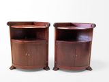 paire de tables de chevet Art déco en acajou