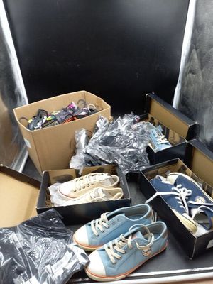 de nombreuses paires de chaussures qui traînent dans une valise