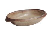 a brown bowl with a handle on a white background