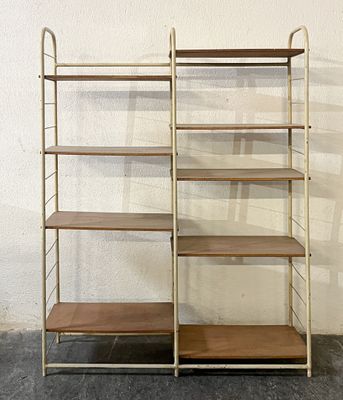 a shelf that has a bunch of shelves on it