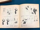 an open book with a picture of a man in a suit and tie