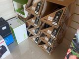 many boxes and boxes on the floor of a store