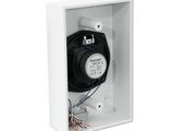 a white box with a fan inside of it on a white background