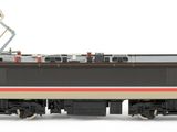 a black and yellow train on the tracks on a white background