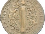 an image of a coin with a pencil on it
