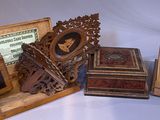 a lot of wooden items that are on a table