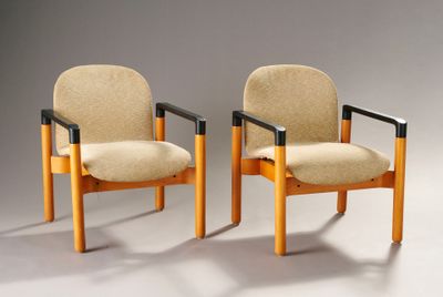 THONET et GERD LANGE Paire de fauteuils Flex 2200 en bois cl… - Photo 1