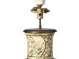 a lamp that is sitting on top of a table