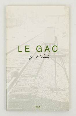 the cover of a book with a picture of a train track in the background