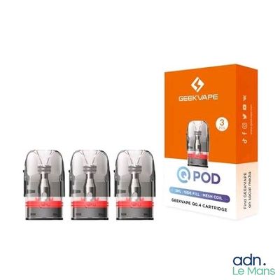 trois capsules de vapotage transparentes devant une boîte de capsules de vapotage orange