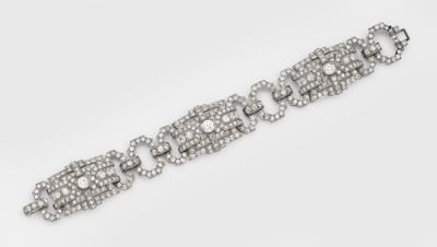un bracelet en diamants art déco