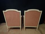 pair of french style upholstered chairs