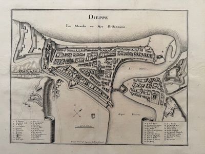 une vieille carte de la ville de Duper, en France, au XIXe siècle