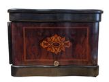 an image of a wooden chest with a decorative decoration
