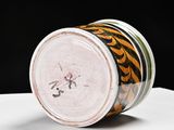 a close up of a coffee cup on a table