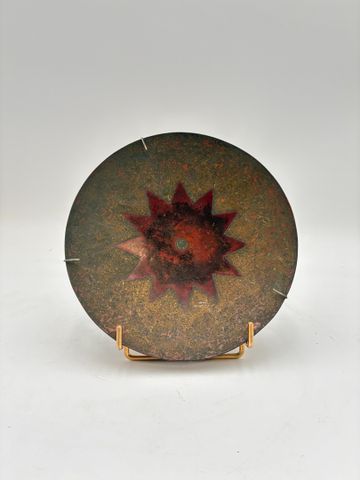 Claudius Linossier (1893-1953) : coupe en dinanderie de cuivre . ...