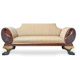 an image of a couch with a wooden frame