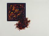 a picture of a painting on the wall of a room