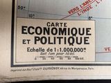 a newspaper advertisement with a political map on it