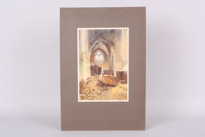 Paul MONNIER (1893-1962) : L'église de Gourgançon (Marne), 1… - Photo 1