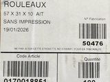 packaging of a rolleaux box with a barcode on it
