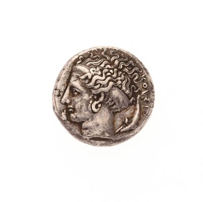 pièce de monnaie en argent portant l'image d'une tête d'homme