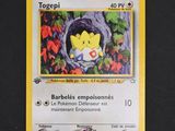 une photo d'une carte Pokémon sur laquelle figure une personne dans un panier