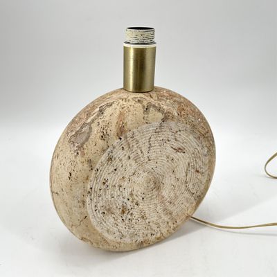 Lampe design en travertin attribuée à Fratelli Mannelli édit…