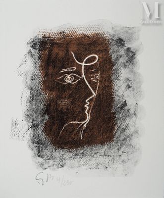 l'image d'un dessin du visage d'une femme sur un morceau de papier