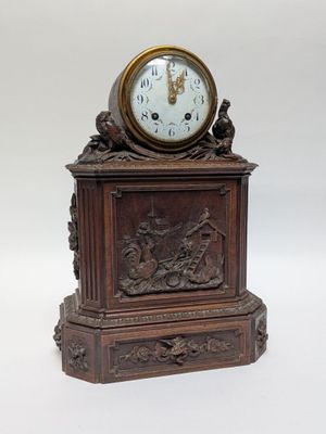 a clock that is sitting on top of a table