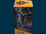 a box with a batman figure on it on a blue background