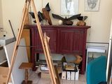an image of a room with a ladder and a chair