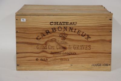 6 Magnums de Château Carbonnieux 2000 en Caisse en Bois - Photo 1