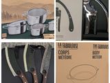 la boîte contient de nombreux ustensiles de cuisine de toutes sortes