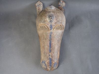 MALI, BOZO MALINKE, masque cheval crocodile, bois pigments, …