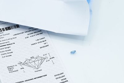 Diamant de synthèse taille ronde de 1,00 carats. - Photo 1