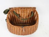 an image of a wicker basket with a handle on a white background
