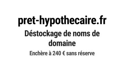 Nom de domaine pret-hypothecaire.