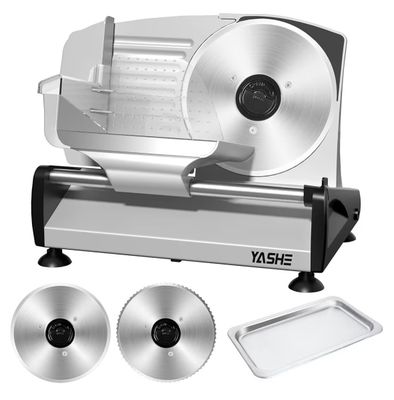 a close up of a food slicer with two discs on it