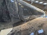 a close up of the hood of a car