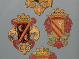 quatre armoiries des chevaliers d'Angleterre