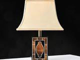 an image of a lamp that is on a table