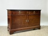 an image of a wooden cabinet with two drawers on top of it