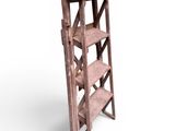 an image of a wooden ladder with three shelves on it