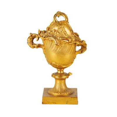 Coupe À Couvercle EN Bronze DorÉ, 19e SIÈCle
